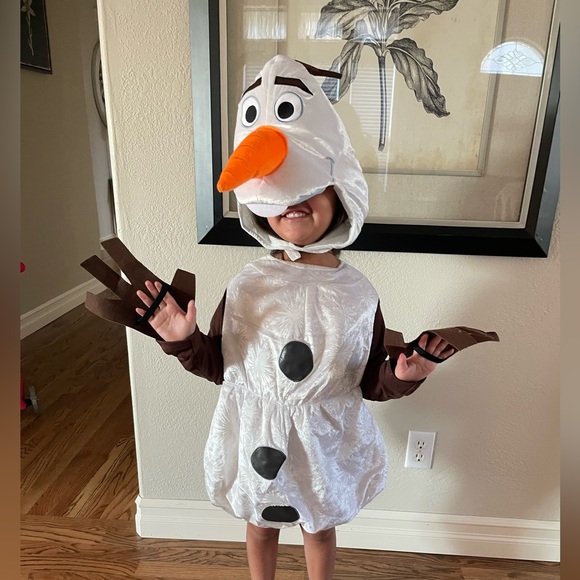DISNEY FROZEN OLAF COSTUME - two piece halloween dress up costume 7/8T - Picture 3 of 8